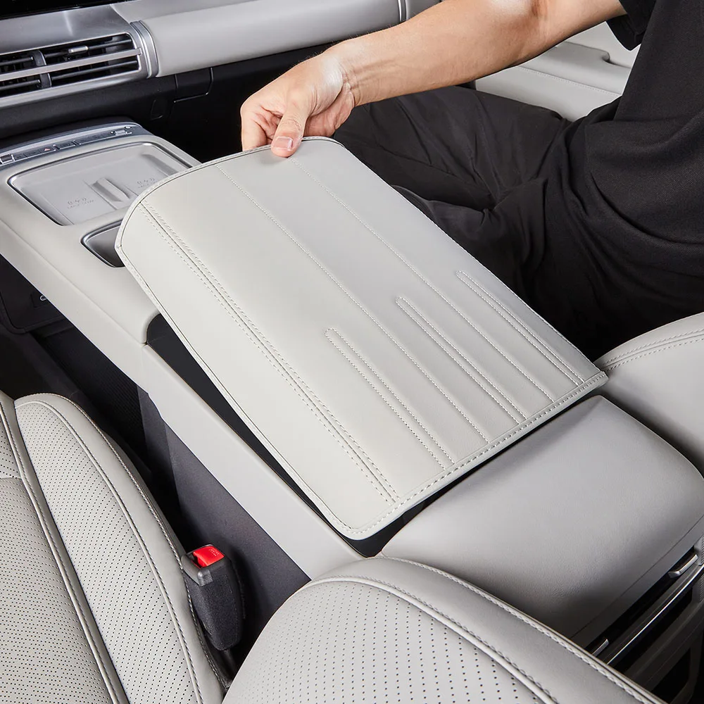 Handrail Box Protective Cover For BYD Leopard 7/Titanium 7/Super 7 Interior Accessories Original Color Leather Protective Pad