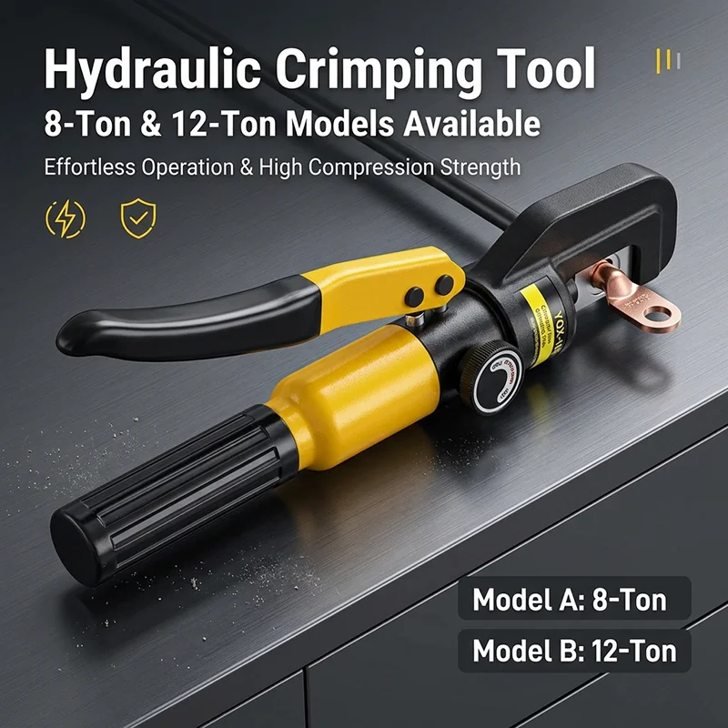 Pince hydraulique 4/6/10/16/25/35/50/70 mm2, outil de sertissage hydraulique domestique, bricolage, câblage de câbles, pince à sertir, presse hydraulique sans fil