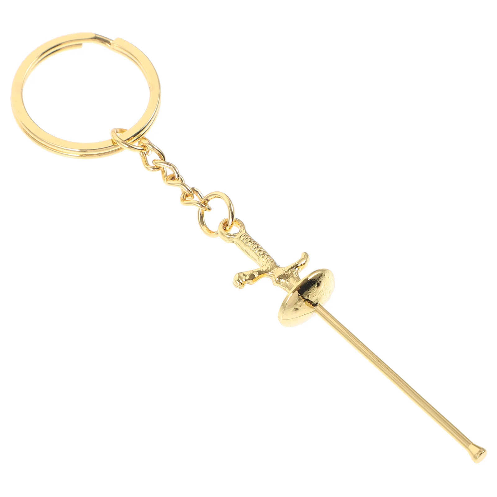 

Delicate Fencing Design Key Chain Bag Hanging Decoration For Backpack Wallet Phone Charm Pendant Metal Key Ring Birthday
