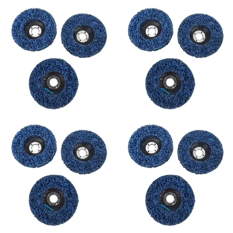 【フェスティバル】ペイントストリッピングディスクホイール-12個入り-錆除去ストリップディスク-4-x-5-8インチアングルグラインダー用-木材、金属、グラスファイバー用