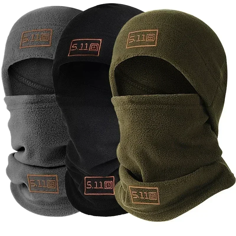 Balaclava coral polar do velo para homens, máscara facial, aquecedor de pescoço, Gorros, cabeça térmica, lenço esportivo tático, bonés de esqui,