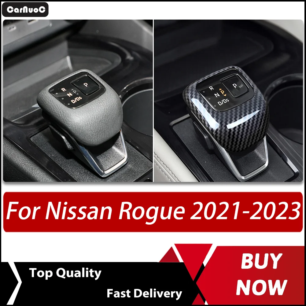 

Carbon Fiber Gear Knob Cover Sticker For Nissan Rogue 2021-2023