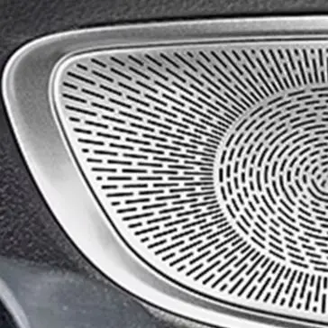 Inner Door Speaker Frame Cover For Mercedes C-Class For W206 2022-2024 LHD Car Interior Trim Accessories Silver Stainless Steel