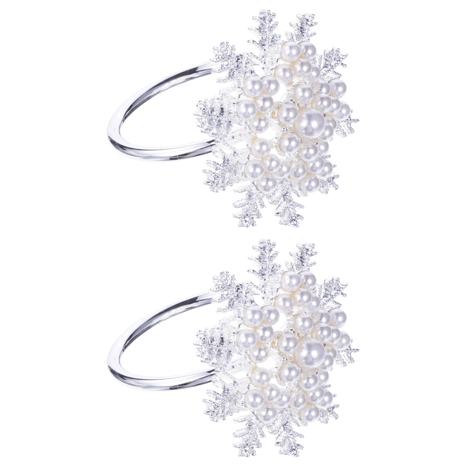 

2 Pcs Napkin Ring Christmas Holder Buckle Jesus Unique Stainless Steel Dinner Decoration