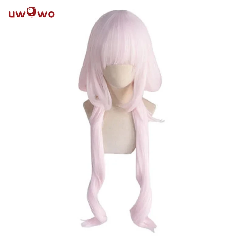 

UWOWO Vanilla Cosplay Wig 80cm Long Twin-tail Light Pink Chocolaa/Vanillaa Long Wig Heat Resistant Halloween