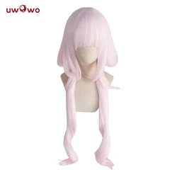 UWOWO Vanilla Cosplay Wig 80cm Long Twin-tail Light Pink Chocolaa/Vanillaa Long Wig Heat Resistant Halloween