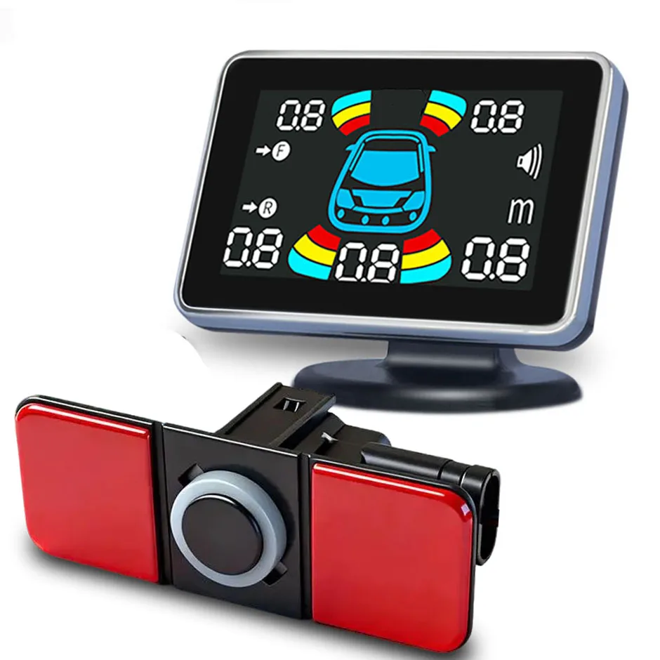 

QXNY 4/6/8 Parking Sensors Kit Reverse Backup Radar System View Ultrasonic Distance Detection Parktronic for Vechil Car