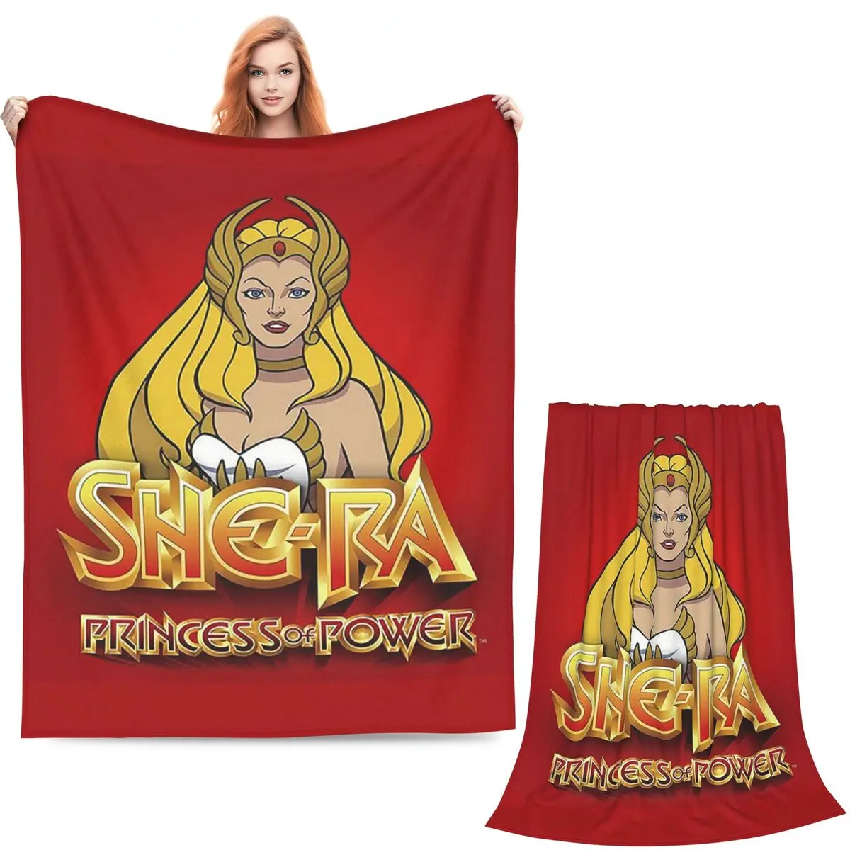 She Ra Princess Of Power Cartoon Blanket Soft Warm Flannel Throw Blanket Bedspread for Bed Living room Picnic Travel Home Couch
