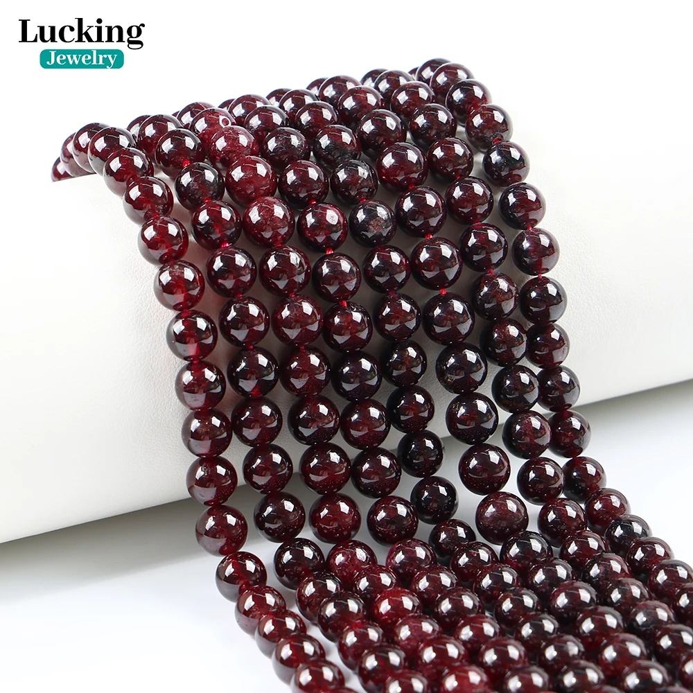 

A+ Natural Red Garnet Beads 4-9mm Loose Strand for Jewelry Making , Healing Crystal Crafts, Boho Decor Supplies