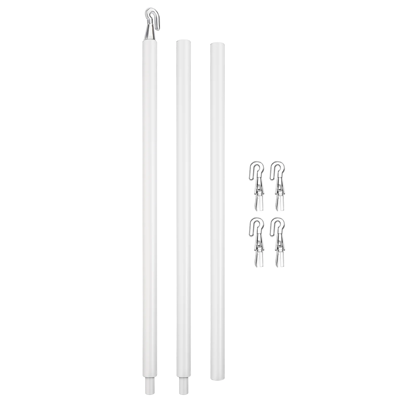 

1Set Blind Replacement Accessories Plastic Blind Tilt Rod Vertical Curtain Pull Wand Heavy Duty Curtain Opener Rod Hook