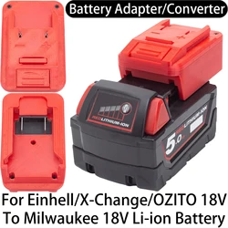ミルウォーキー用バッテリーアダプター、電動工具アクセサリー、エンボスx-変更、ozito 18v、リチウムイオンバッテリーコンバーター
