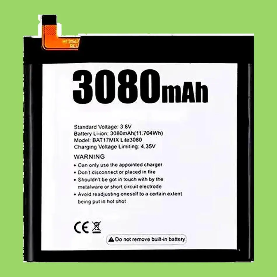 

3080Mah Mobile Phone Battery For Doogee Mix Lite MT6737 High Performance