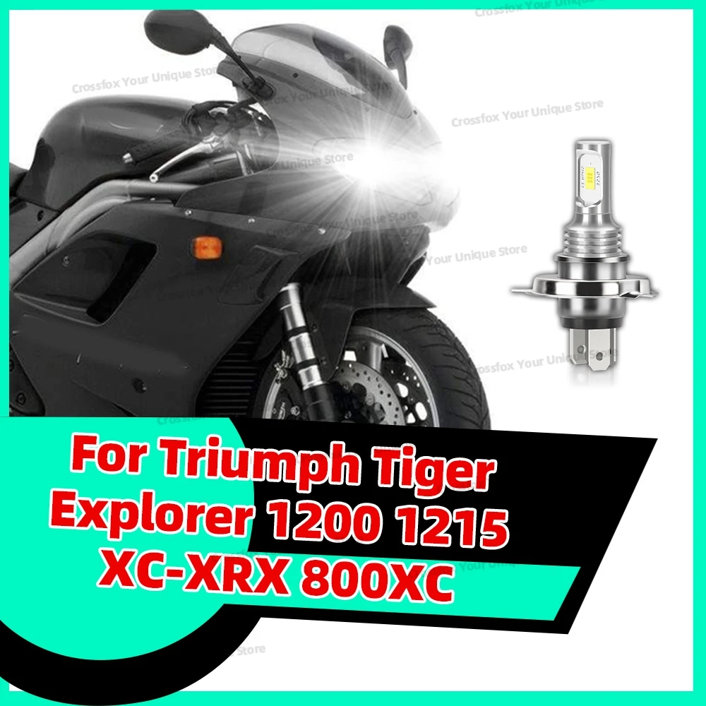 1 قطعة ل انتصار النمر اكسبلورر 1200 1215 XC-XRX 800XC الأبيض H4 9003 LED دراجة نارية المصباح لمبة مرحبا لو شعاع موتو ضوء