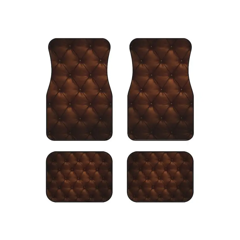 

Auto Floor Car Mats (Set of 4), Automobile Nice Lufted Look, Made to look like Brown Leather, Elegant addition to car.