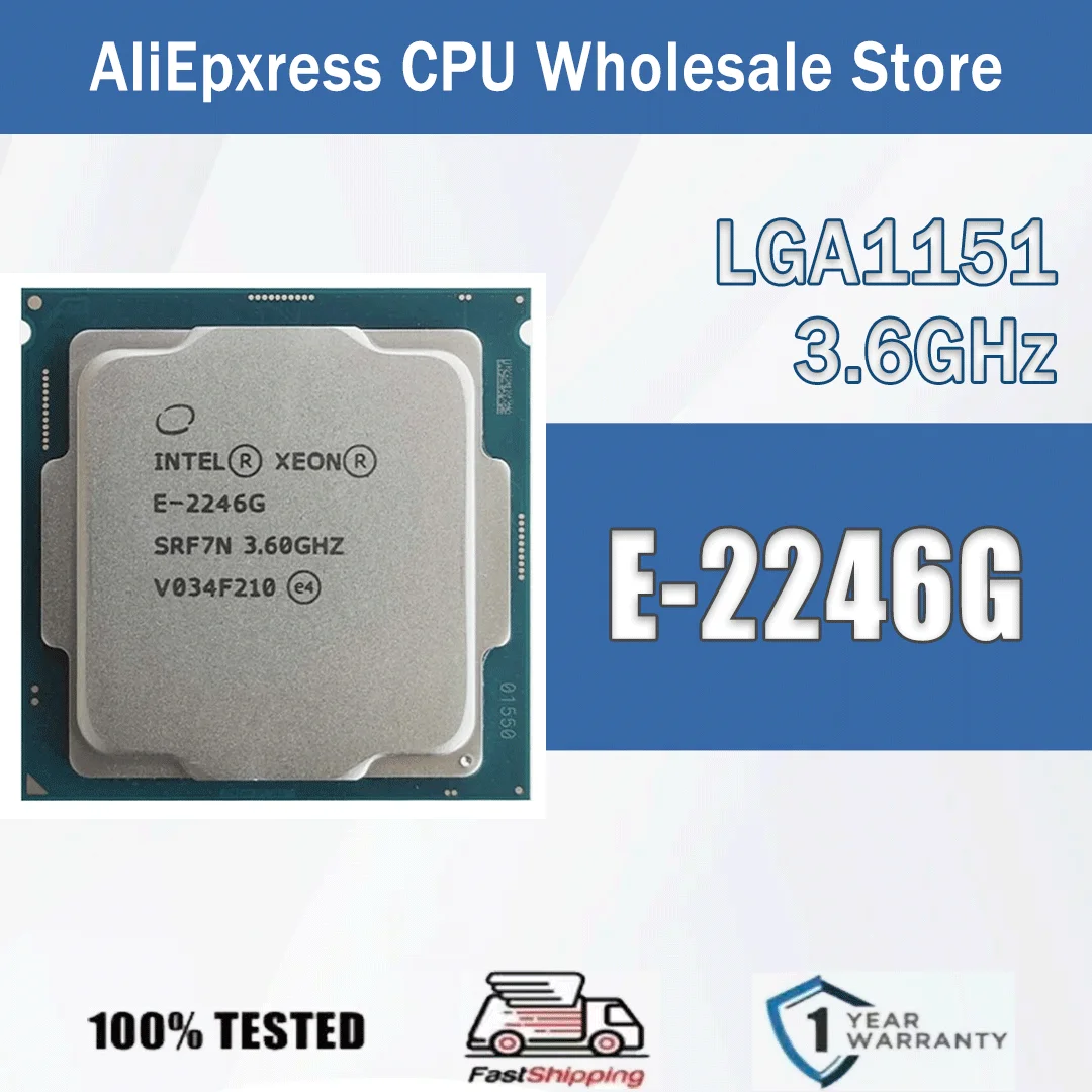 Intel Xeon E-2246G 6 cœurs 12 fils 3.60GHz 12 mo 80W DDR4 E 2246G ordinateur processeur d'unité centrale serveur paquet LGA1151 E2246G