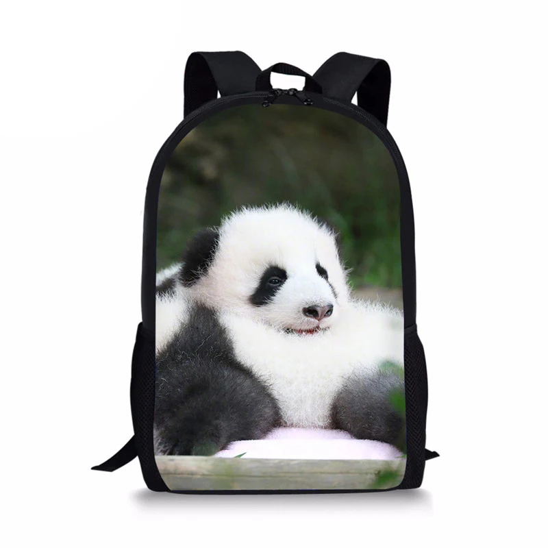 Tas punggung motif hewan lucu 3D Panda tas sekolah anak laki-laki perempuan tas buku siswa tas punggung penyimpanan kasual harian ransel bepergian