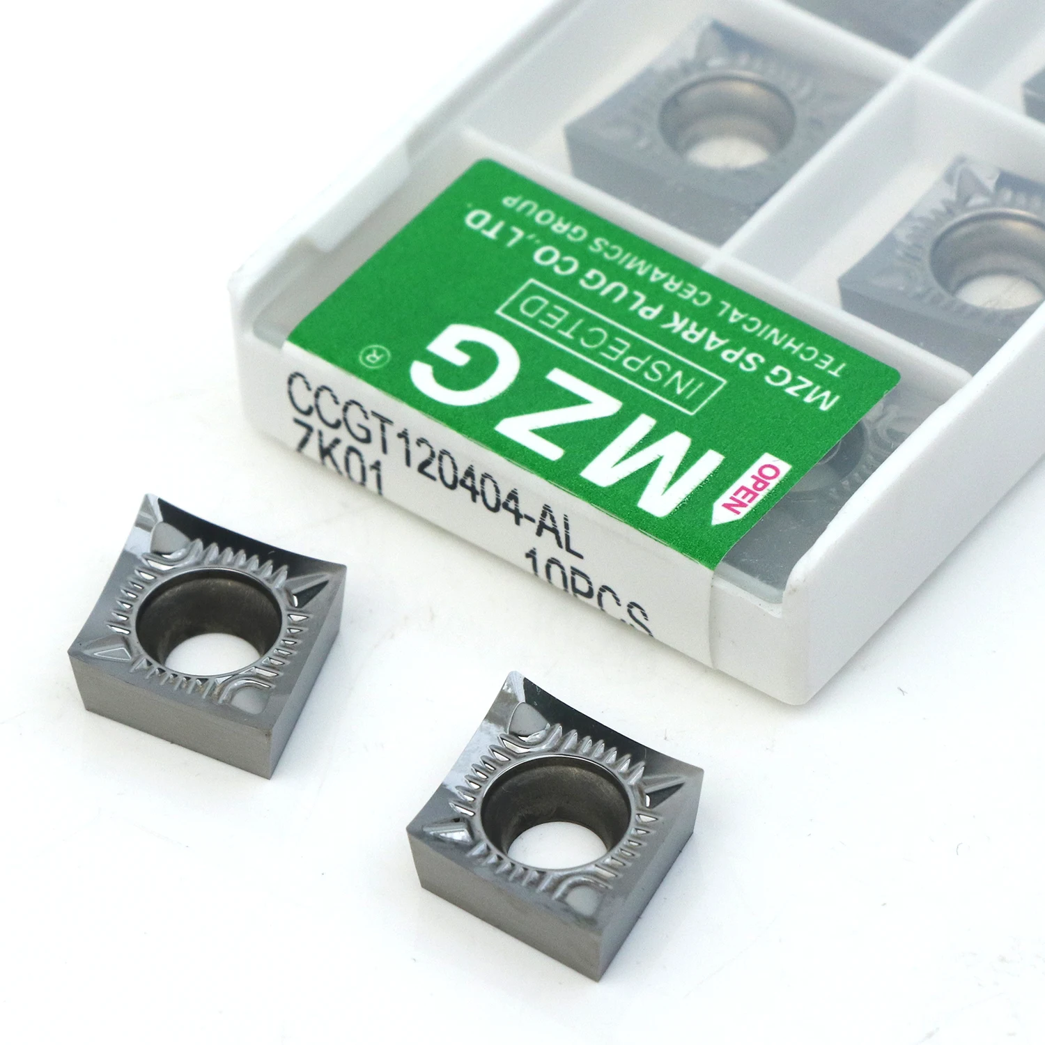 MZG 10pcs CCGT060202 CCGT060204 CCGT060208 AL ZK01 Carbide Insert CCGT120402 CCGT09T304 CCGT09T308 Aluminum Turning Tool CCGT