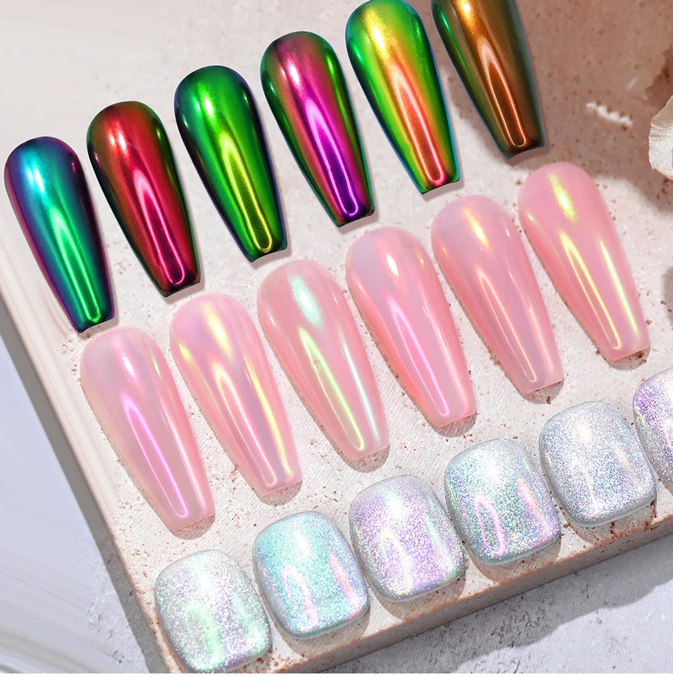 BORN PRETTY 10ml Klarer Chrom-UV-LED-Gel-Nagellack ohne Abwischen für Spiegel-Metallic-Pigmentpulver Nagelstudio-Maniküre 1/2 Stück – Detail 9