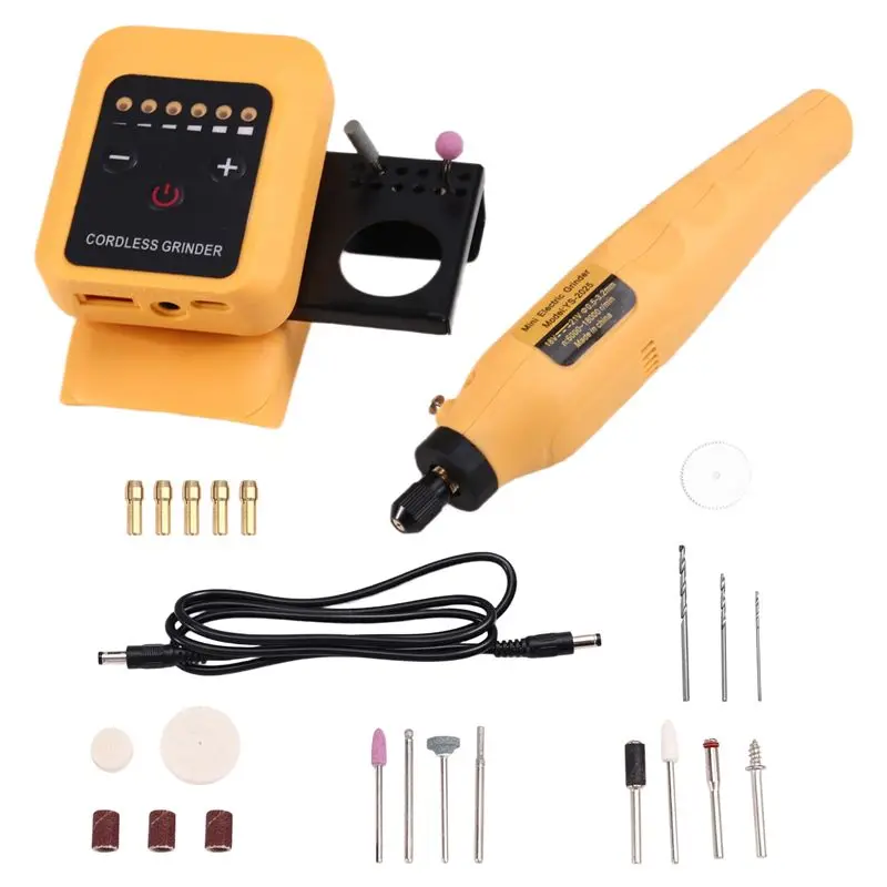 A44Z-New 18-21V Lithium Battery Small Electric Grinder 6 Speed Adjustment For Battery Interface Small Electric Drill