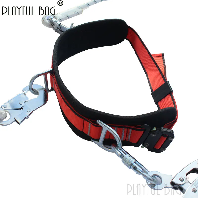 Playful Bag Electrician Safety Belt Outdoor Construction Protection Safety Harness Gear Steel Hook Fall Prevention Rope ZL205