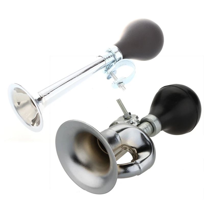 2 Pcs Non-Electronic Trumpet Loud Bicycle Cycle Bike Bell Vintage Retro Bugle Hooter Horn 18Cm & 22Cm