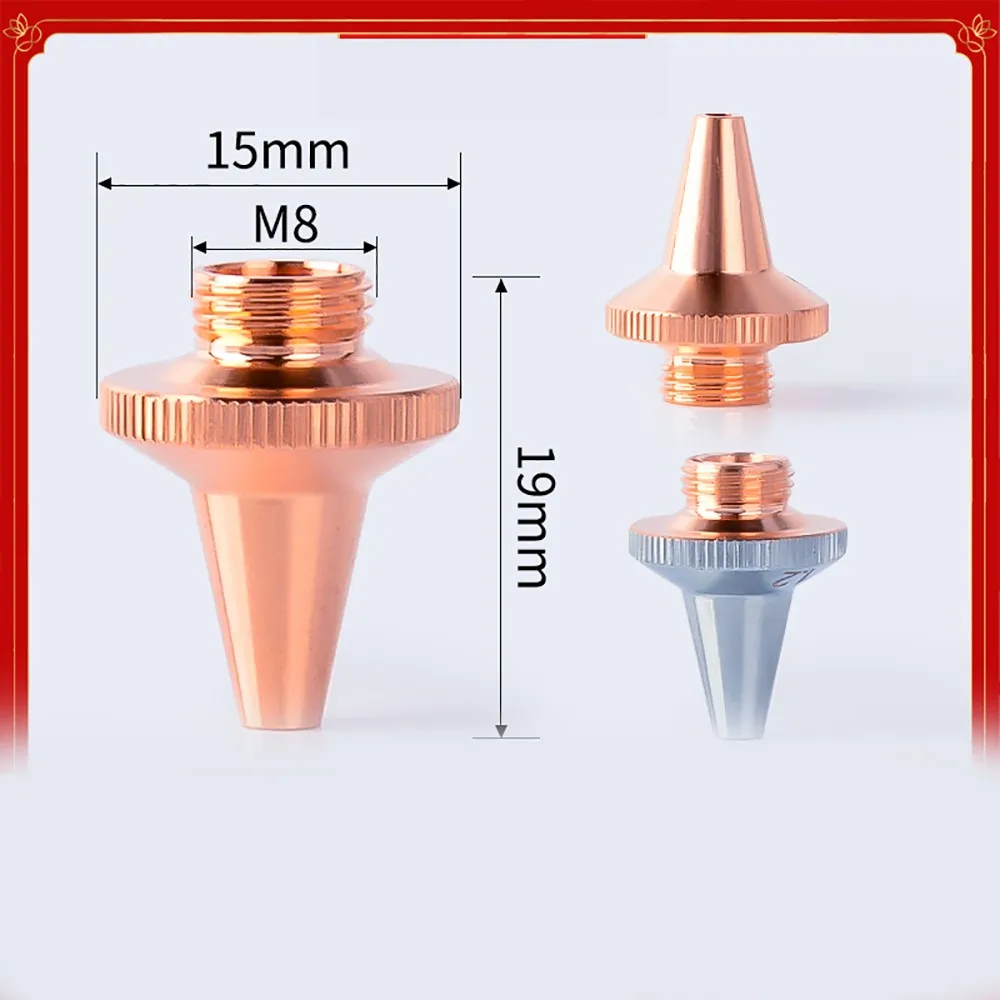 

1 шт. M8 премиум-класса из меди, двухслойная насадка для станка для лазерной резки, 3D режущая насадка для WSX Raytools