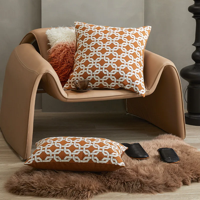 Throw Pillow Cover Geometric Model Room Sofa Armrest Waist Cushions Headboard Pillow Cover High-precision Throw Pillow Cover