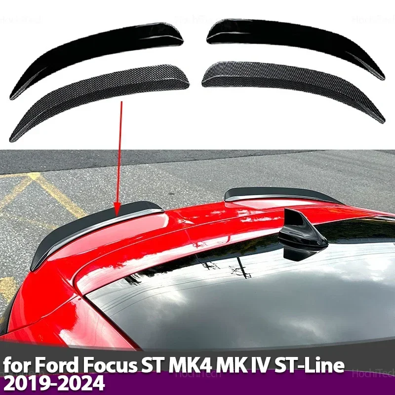 For Ford Focus ST MK4 MK IV ST-Line Hatchback 2019-2024 Rear Window Roof Car Spoiler Wings Black Carbon Adjustment Accessories