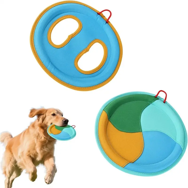 2025 Trend Floating Flying Disc 2Pcs Dog Set- Interactive Pet Game Supplies For Small, Medium For Aggressive Chewers 2 Style