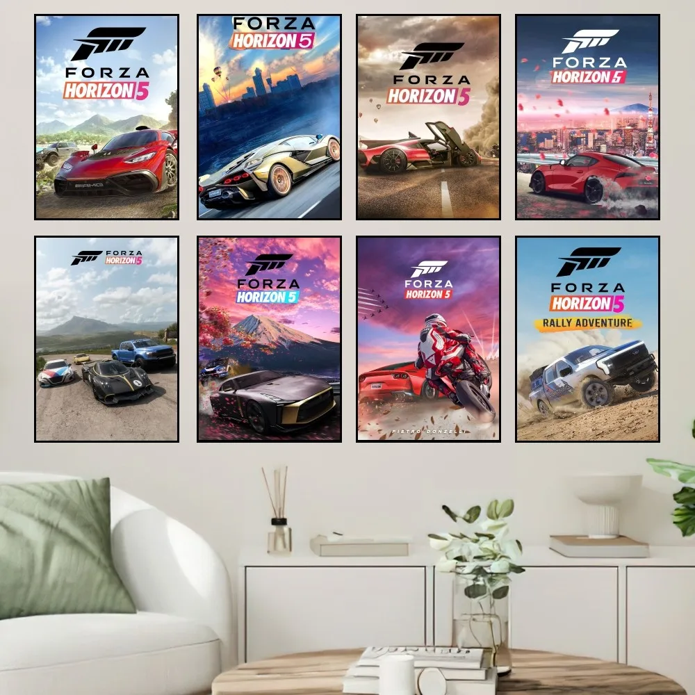 Car H-Horizon 5 Game F-Forza Poster Home Prints Wall Painting Bedroom Living Room Decoration Office