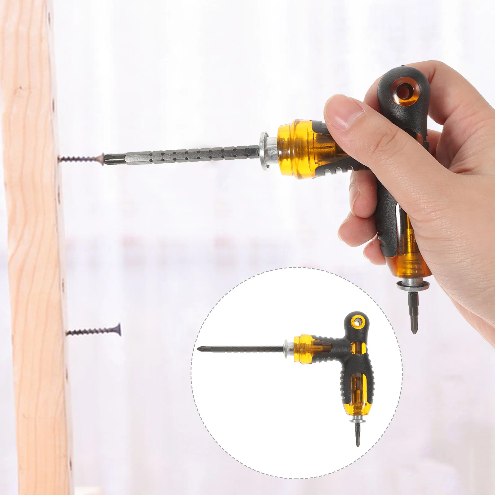 

1pc T-Shaped Screwdriver Telescopic Precision Bit Rotary Snap Design For Electronics Watch Jewelry Repair Hand Tool