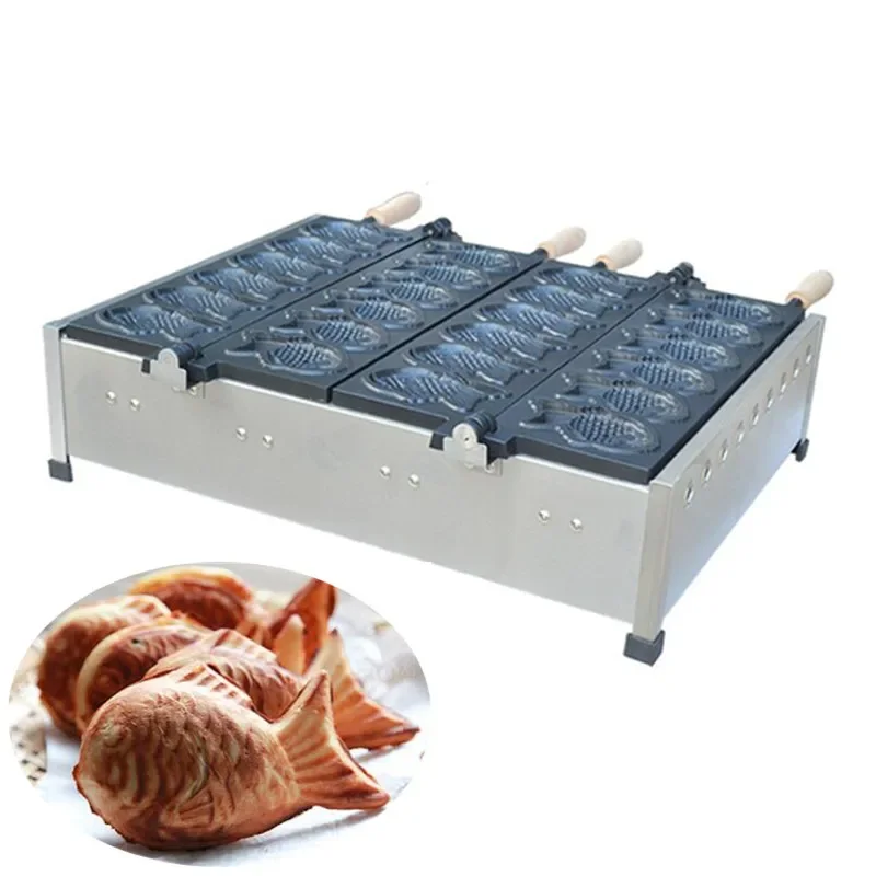 12 Taiyaki Pan Gas Type Automatic Taiyaki Maker Machine For Sale