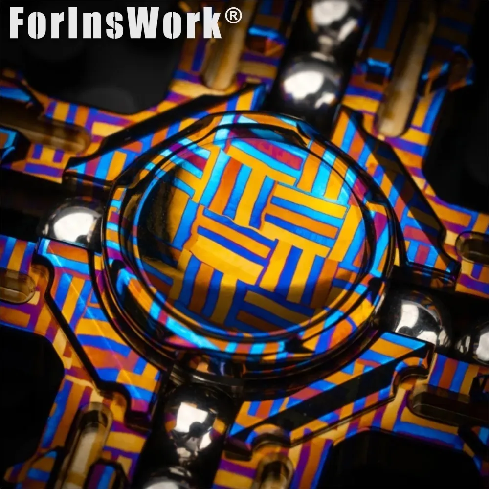 MACKIE Mokuti-woven Paladin Fidget Spinner ของเล่นหมุนได้ความเร็วสูง EDC บรรเทาความเครียด ของเล่นคลายกังวล ของเล่นบนโต๊ะ