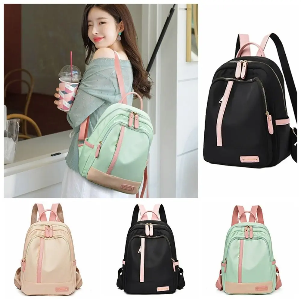 

Waterproof Girl School Bag Large Capacity Contrast Color Women Backpack Leisure Shoulder Bag Student Rucksack Female Children