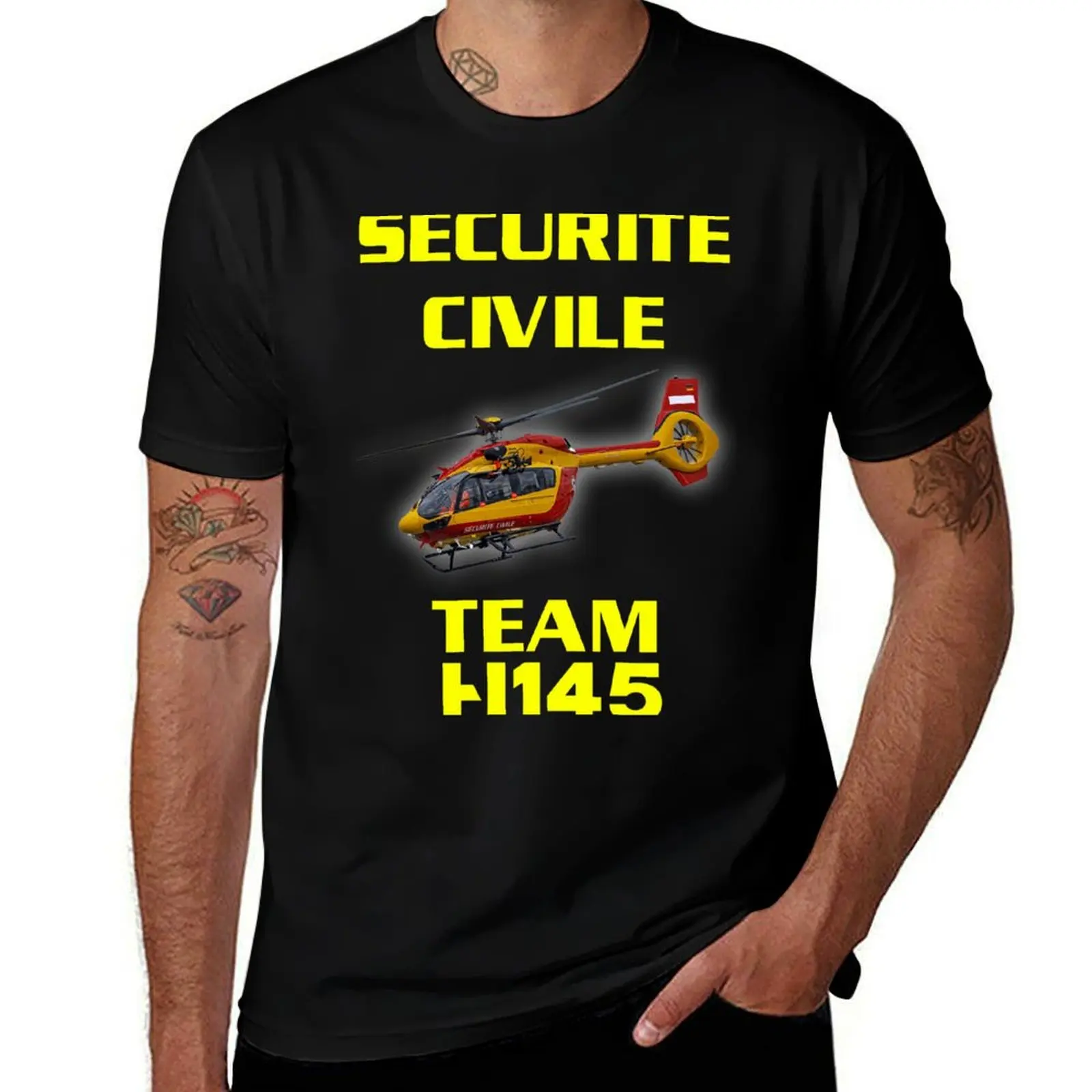 TEAM H145 CIVIL SECURITY T-Shirt designer shirts blue lock funny meme t-shirts football t shirt Men's t shirts