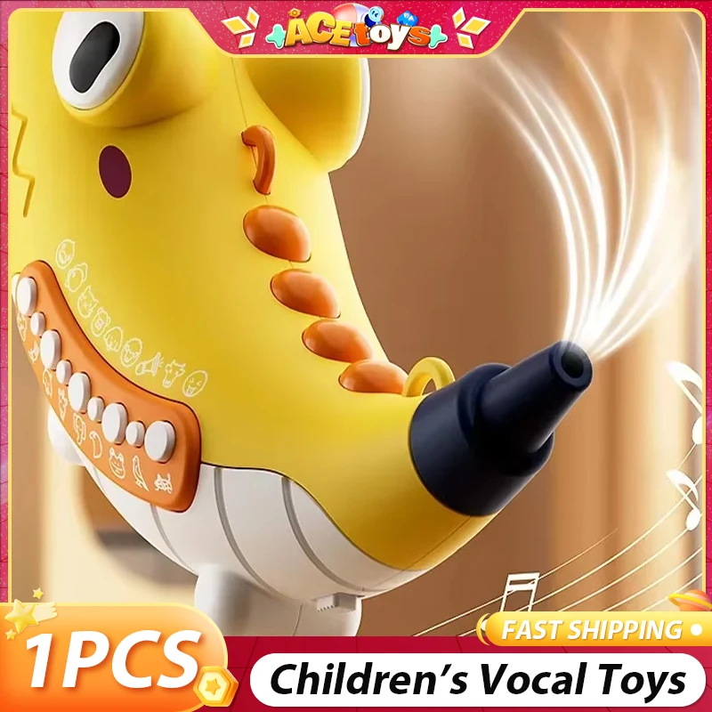 

Educational Toys For Kids Cute Horn Safe Fun And Enjoyable Baby Mouth Cavity Muscle Training Smooth Vocal Toy