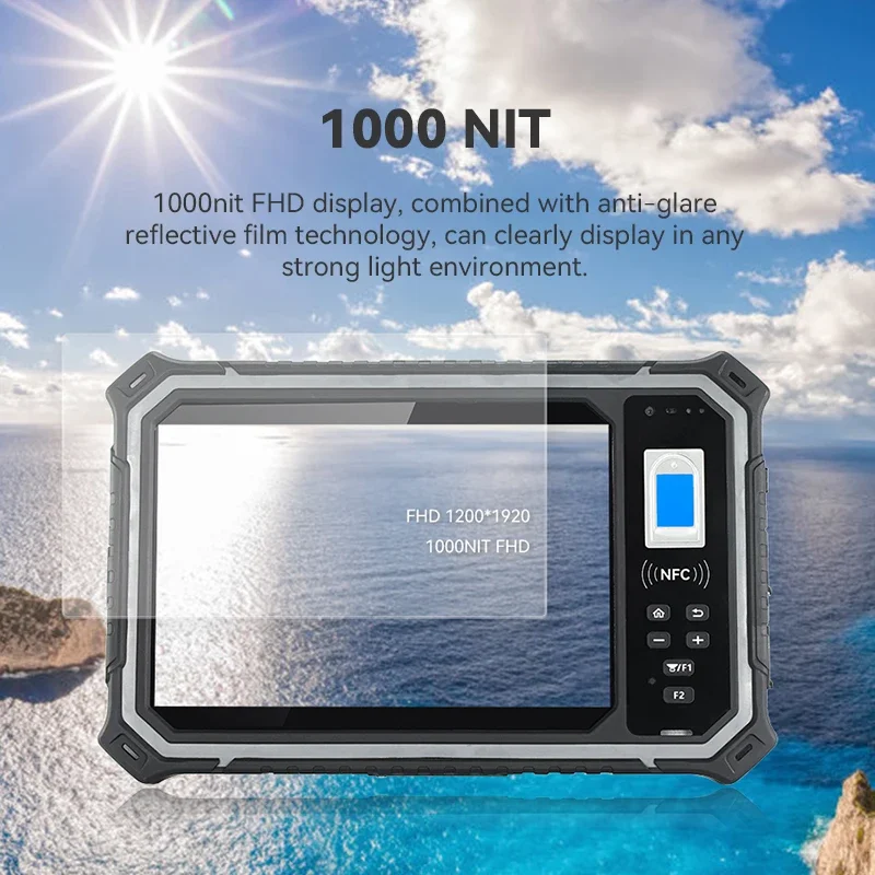 Hugerock B80 B80111 Ip67 وعرة 4G Nfc بصمة N1 ماسح الباركود أندرويد 8G + 128G كمبيوتر لوحي صناعي