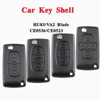 2/3 /4 Buttons Remote Key Case Fit for Citroen C2 C3 C4 C5 C6 Fit for Peugeot 207 307 308 / 407 Flip Folding Car Key Shells