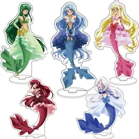 Anime Mermaid Melody Pichi Pichi Pitch stand Figures Doll Nanami Ruchia Luchia Acrylic Model Plate Desk Decor ornament Fans gift