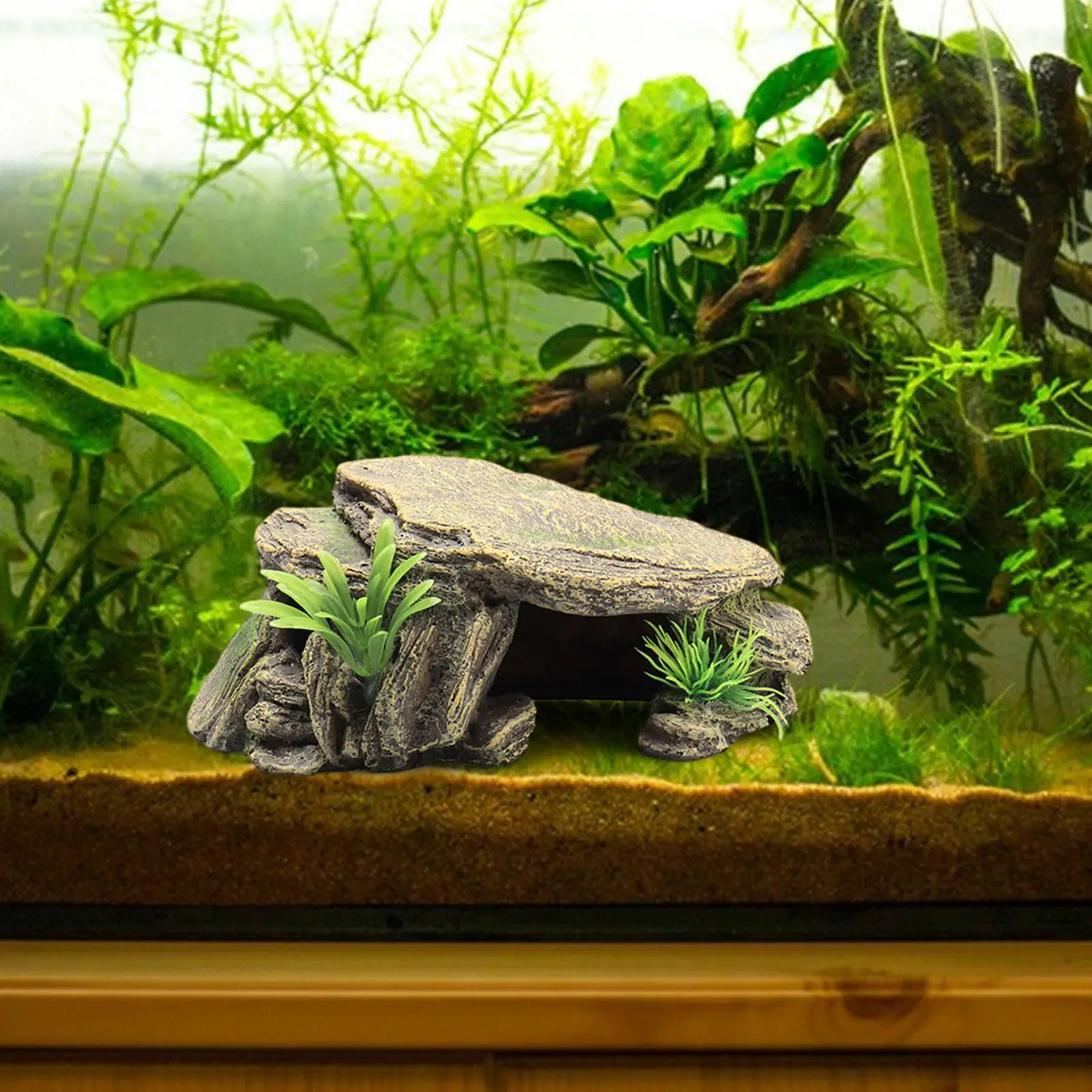 Aquarium Turtle Tank dekorasi Turtle Basking Platform untuk ikan Terrapins