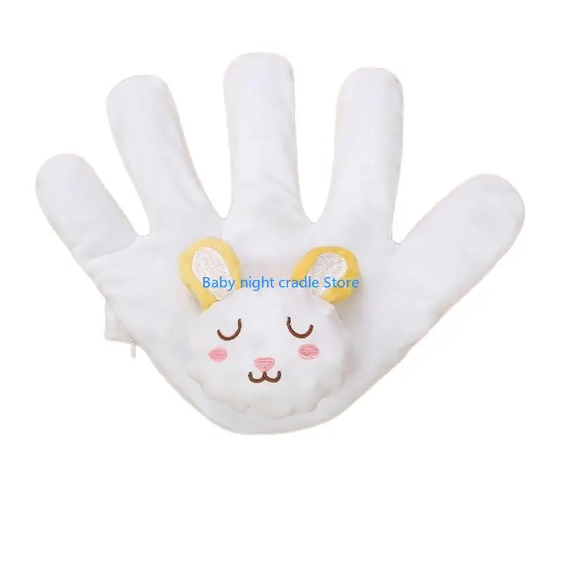 

J2FF Baby Pillow Cartoon Left Right Hands Baby Safety Pillow Kids Soft Soothing Hands