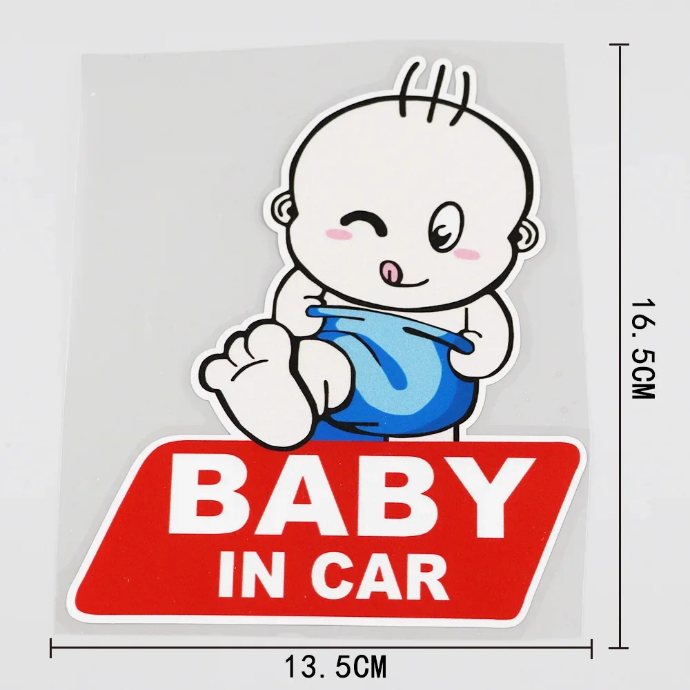 1 Piece 13.5CMX16.5CM Baby IN Car Sticker Pvc Creative Decal,KK