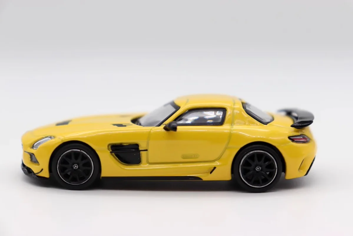 مرسيدس بنز SLS AMG سبيكة سيارة نموذج دييكاست ، ألعاب مركبة رياضية للأولاد ، صندوق عرض أصلي ، مقياس 1:64