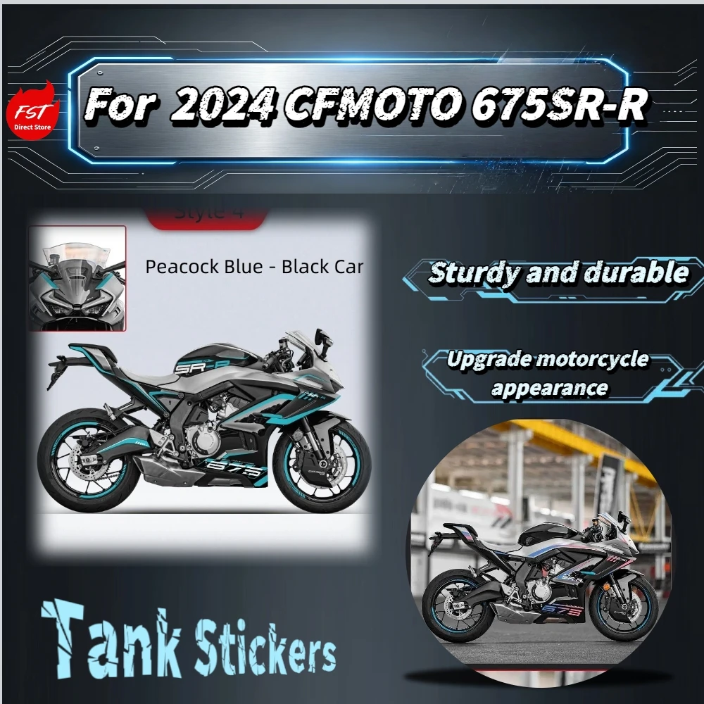 For CFMOTO 675SR‑R 2024 Model Decorative Full‑Vehicle Graphic Decals Waterproof Sun‑Resistant No Residue Mod Accessories