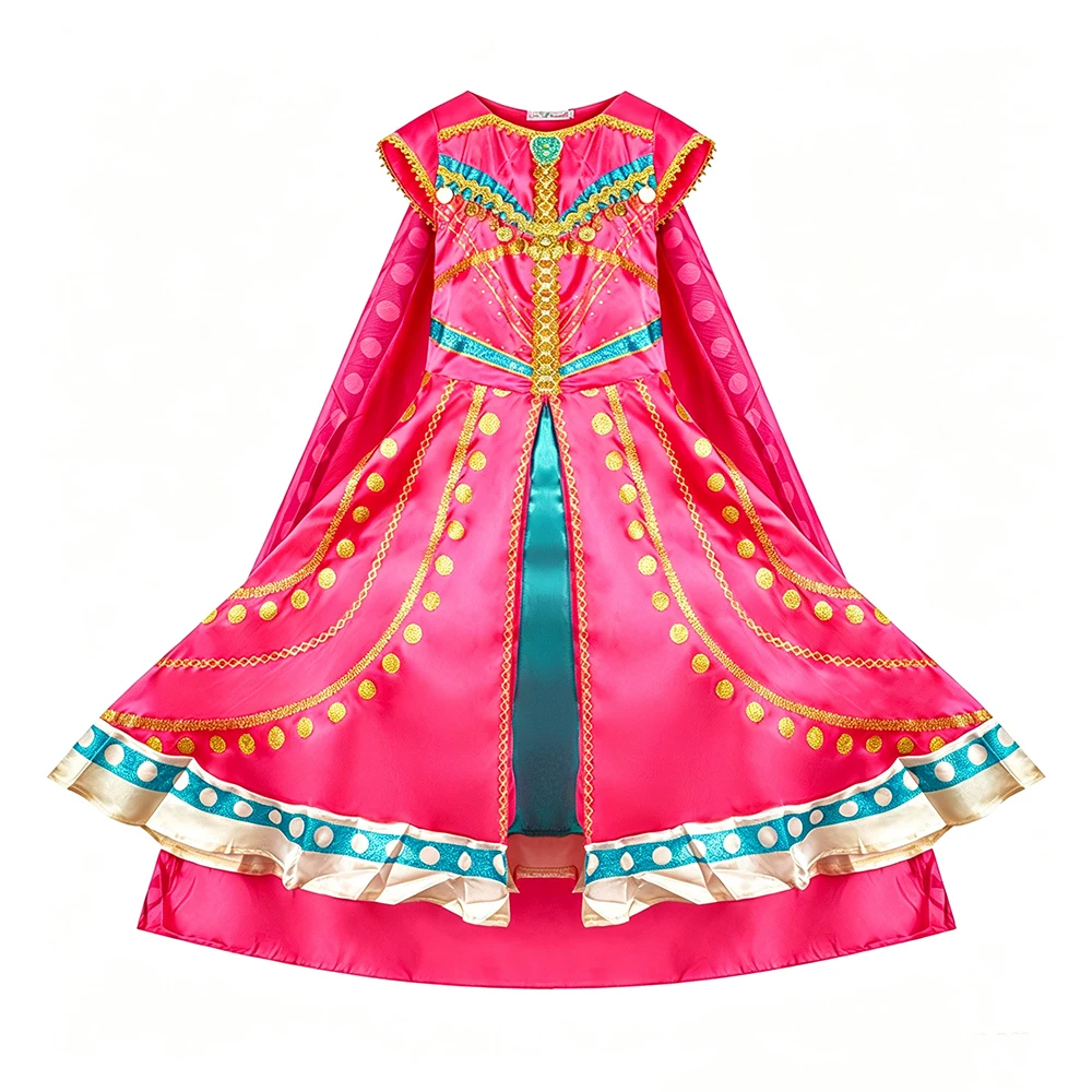 Arabian Princess Costume Girl with Magic Lamp Birthday Dress Luxury Kids Halloween Costumes