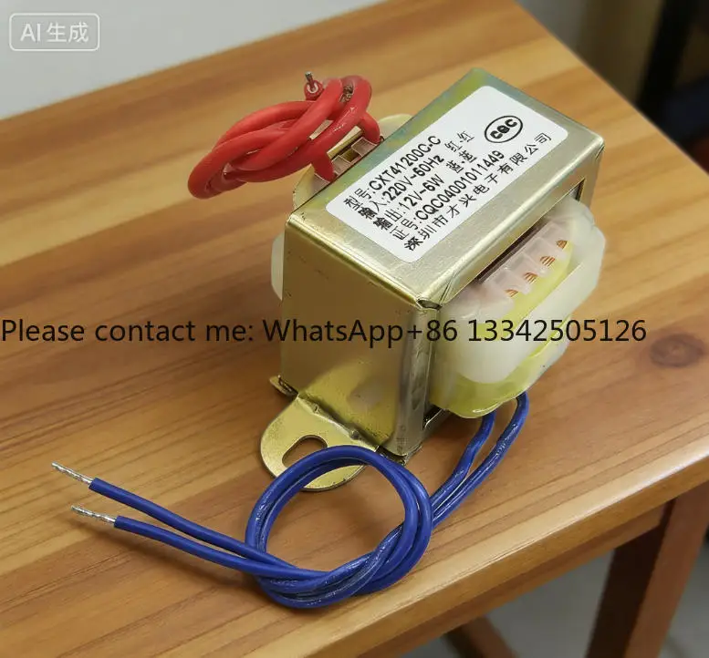 Transformador de potência EI4120-6W, 6W, DB-6VA, 220V para 12V, 0.5A, CA 12V, 500mA