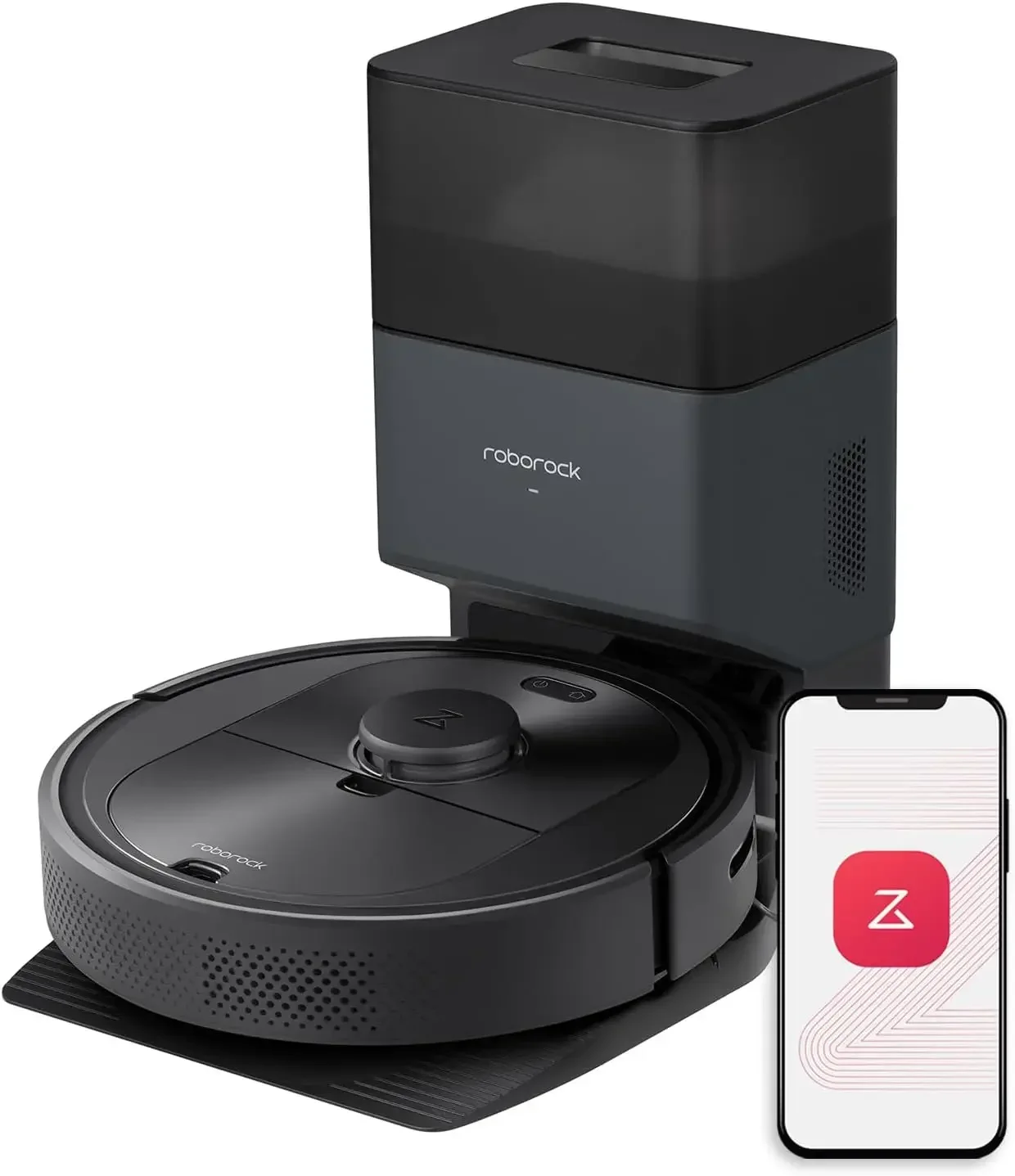 roborock Q5+ Robot Vacuum with Self-Empty Dock, Hands-Free Cleaning for up to 7 Weeks, 2700Pa Max Suction, 180mins Max Run-Time