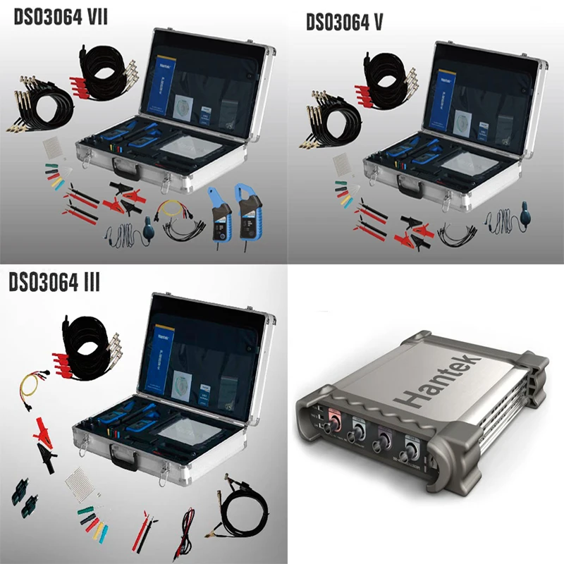 Hantek DSO3064-III Kit 4 Channel Automotive Oscilloscope 60MHz 60MHz 200MS/s 8 Bit Frequency Counter Spectrum Analysis