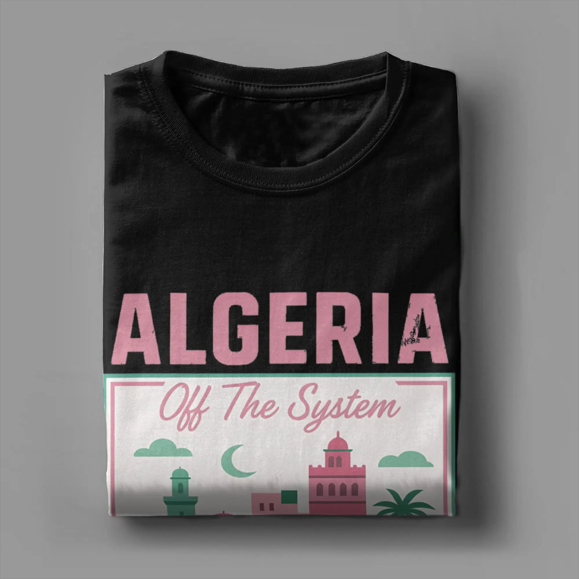 الرجال تي شيرت الجزائر DZ مدينة الجزائرية تي شيرت Harajuku الصيف تيز Y2K النمط الأساسي 100 ملابس علوية من القطن فكرة هدية #4