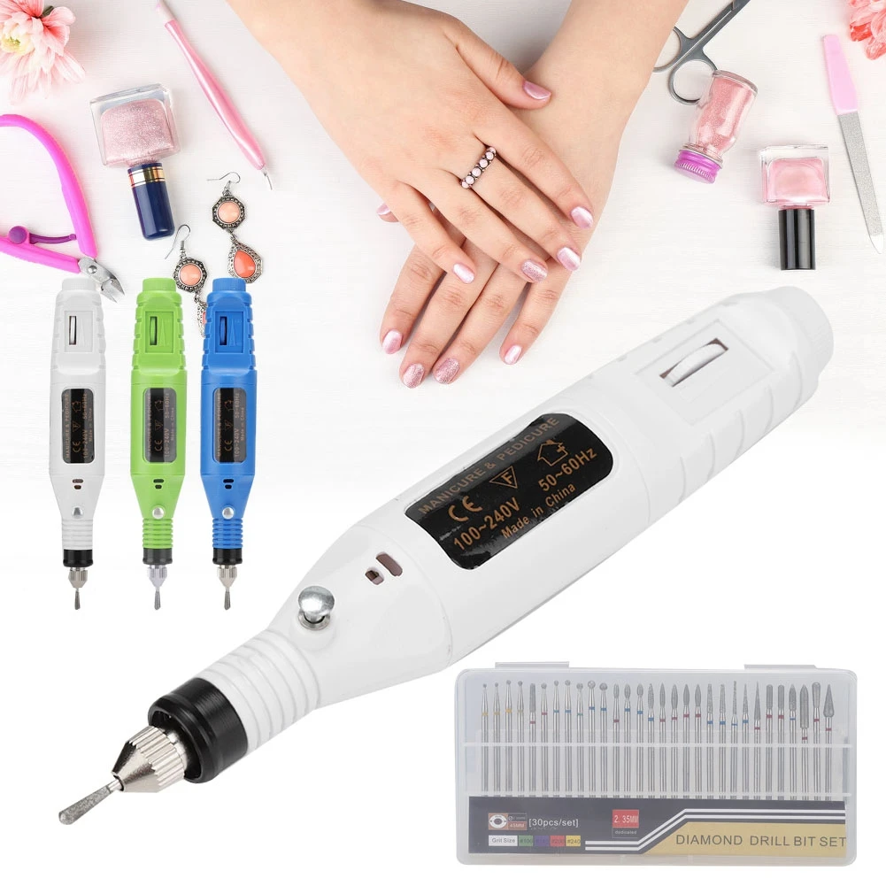 

Electric Nail Grinding Electric Manicure Nail Toe Drilling Machine with Grinding Head Set 18000-20000rpm Electric Nail Drilling